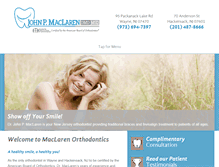 Tablet Screenshot of maclarenortho.com